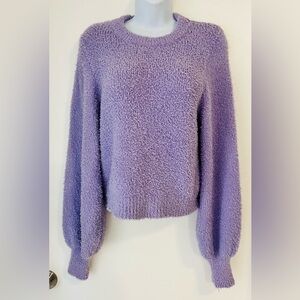 BERSHKA SOFT & Fuzzy Crewneck Cropped Sweater M NEW!